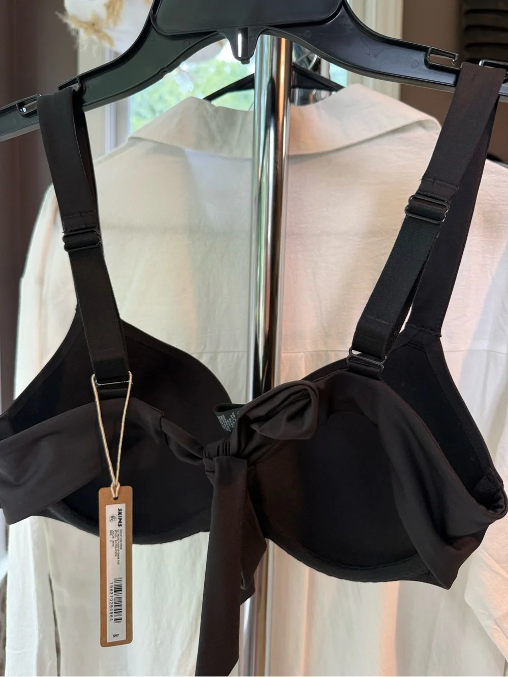 SKIMS Black Push-Up Bikini Top